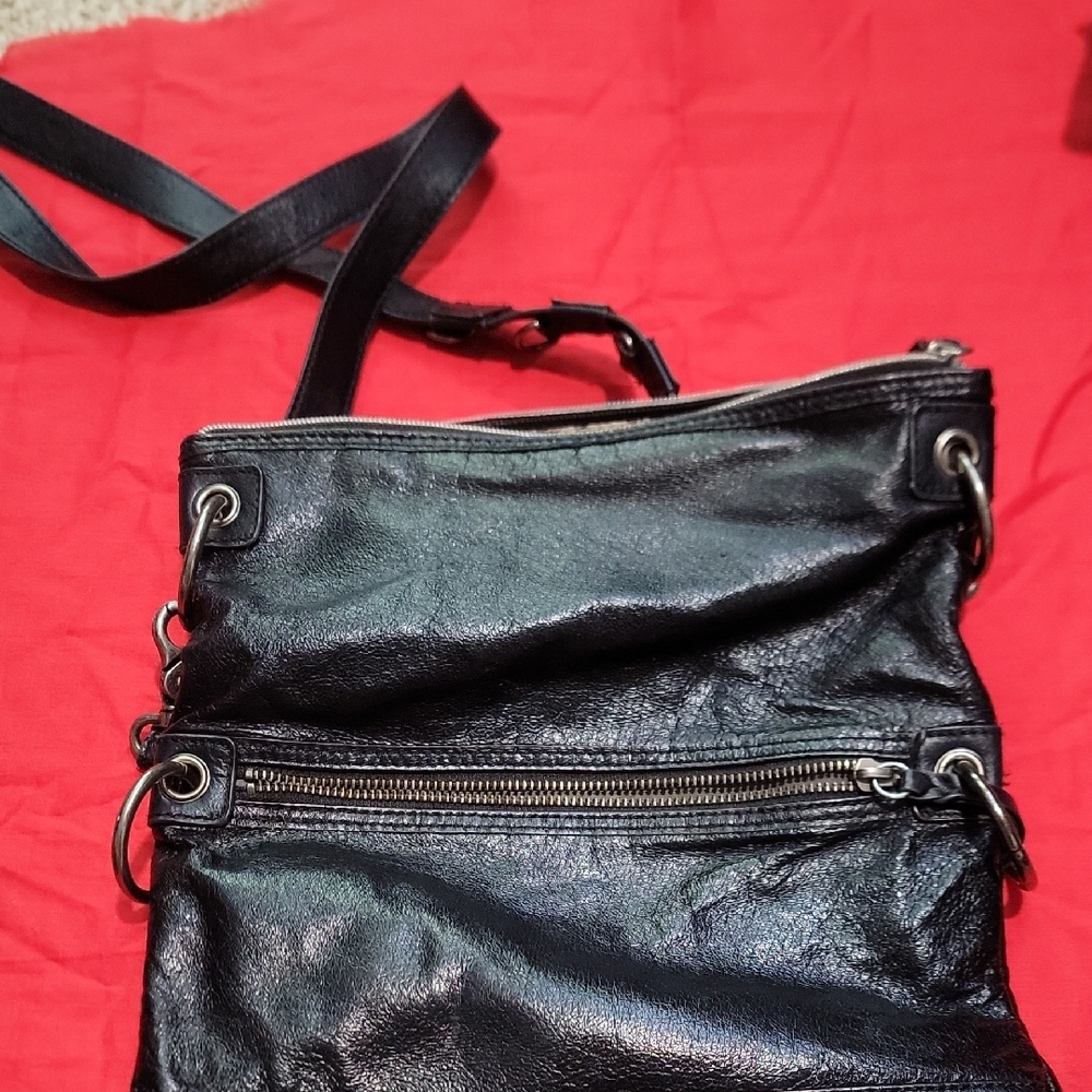 The Sak Black Leather Clutch